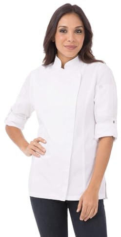 Chef Works Hartford Chef Coat Veste, Blanc, L Femme