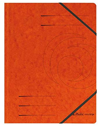 herlitz 972463 hörnspännare A4 Quality, orange, 5 stycken