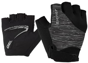 Ziener Kinder CANIZO Fahrrad-, Mountainbike-, Radsport-Handschuhe | Kurzfinger - atmungsaktiv/dämpfend, black melange, M