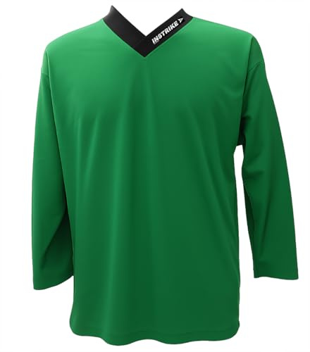 Instrike - Camiseta de Entrenamiento Profesional de Hockey sobre Hielo para niños, jóvenes y Adultos Color Verde, tamaño XXS - ca. 120-145 cm