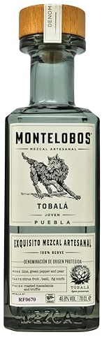 Montelobos Tobalá Mezcal – Premium Mezcal aus 100% Agave – Komplexer, ausgewogener Geschmack mit feinen Raucharomen – 1x 0,7L