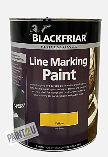 Blackfriar Professional Line Marking Paint - Indoor & Outdoor - Abrasion & Cleaning Resistant - Public Areas - Yellow - 5L