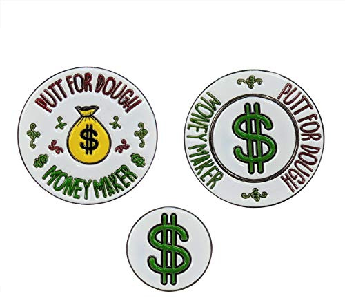 Foretra Golf Ball Marker | Putt for Dough Magnetic Ball Marker Hat Clip | Disc Balls Markers Tool Golfer Gifts Funny Accessories for Men Women