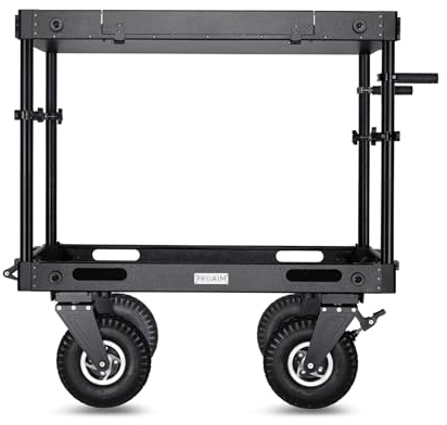 PROAIM Victor Pro 42” Video Production Camera Cart |High-Grade CNC Aluminum Construction with Payload:500kg/1100lbs |Tool-less Assembly in minutes |For Photographers & Videomakers(CT-VCTR-PRO-42)