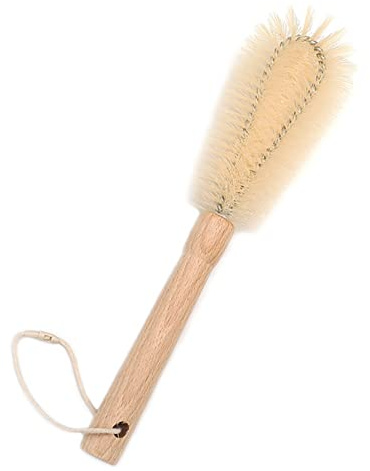 UPTALY 10 inch Bottle Brush, Nylon Brush with Beech Wood Handle, Kitchen Washing Cleaning Tool, Brushes for Dish, Tumbler, Teapot, Cup, Pan