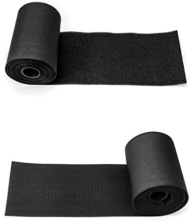 QWORK® 15cm x 2M Cinta gancho y bucle fuerte con adhesiva, Solución antideslizante para cojines, colchones y alfombras de sofá