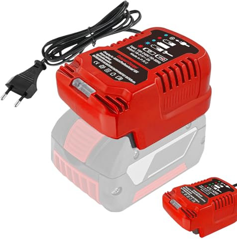 Ersatz PXC Ladegerät für Einhell 18V Power X-Change Akku, Mini Ladegerät Kompatibel mit Einhell 18V Power X-Change Akku, Akkuüberwachung und intelligentes Lademanagement