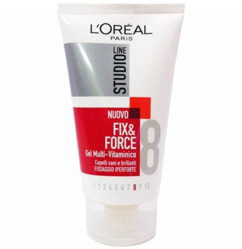 L'oreal Studio Line Fix&Force Multi-Vitamin-Gel für Haare, sehr starke Fixierung, 8, 150 ml (1, Einheit)