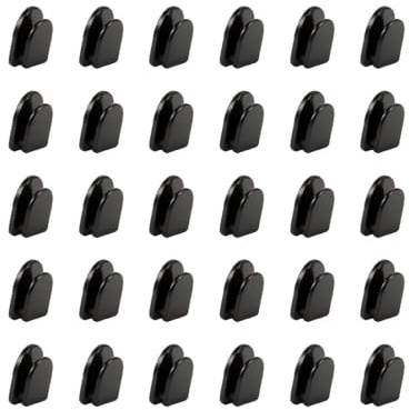 Amcbkyea Lot de 30 Crochets Adhésifs Noirs Invisibles - Crochets Muraux Autocollants pour Serviettes, Vêtements, Clés de Voiture - Idéal pour Salle de Bain, Cuisine, Chambre, Garage