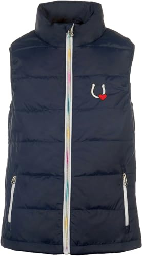 HKM Mädchen Mika Reitweste, Dunkelblau, 122/128