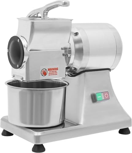 Machine À Râper Le Fromage 900W Professionnelle, Broyeur Électrique En Acier Inoxydable Avec Protection De Sécurité, Débit 60Kg/H, Idéale Pour Pizzerias, Boulangeries Et Cuisines Commerciales