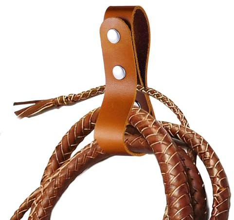 Husoiuy Cintura con Supporto per Frusta | in Pelle PU Spessa Marrone Marrone Frusta Cinghia – Porta Frusta per l'equitazione | per Equitazione, Appassionati, Principianti, Dilettanti, Donne,