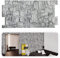 Grace Baltic - 4,8 m²/10 Stück Beste Qualität Wandverkleidung 3D-Wandpaneele für Innenwanddekoration dünn und elastisch PVC-Kunst 1mm Stärke Grauer Backstein
