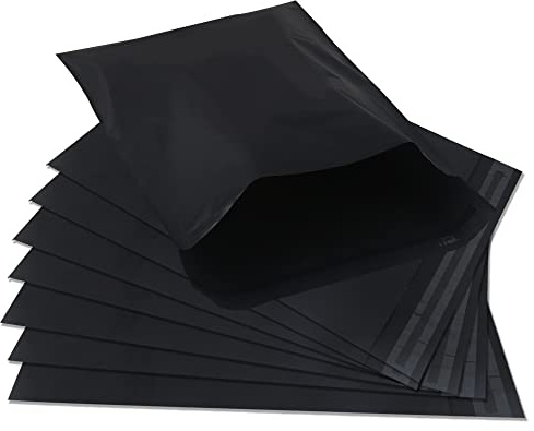huruirui Enveloppe Plastique Expedition 40x50cm Emballage Colis Vinted Grandes Sac de Courrier Pochettes Enveloppes Plastiques Auto-Adhésive Inviolables et Imperméables Sacs d'expédition-Noir 50Pièces