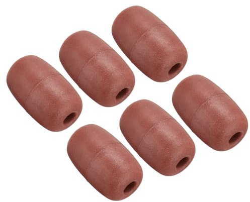 PATIKIL 4.33 x 2.76 Rope Float Buoy, 6 Pcs 270g Deep Water Floats Rope Float Buoy Great for Trail Markers Dock Floats Kayak Boats Swimming Pool, Red