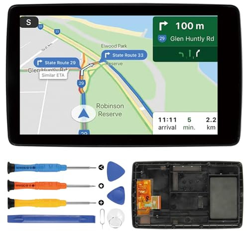 Display per BMW Motorrad Navigator VI 6 LCD Schermo per BMW Motorrad Navigator VI 6 Motorcycle LCD Sostituzione Schermo Touch Screen Digitazer Assembly, Nero con Cornice (Version B)