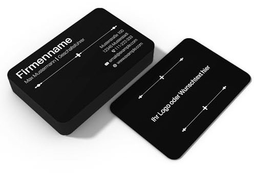 Premium Aluminium-Visitenkarten personalisiert (85x55mm), 0,2/0,4/0,8mm Dicke, hochwertige Gravur, hohe Qualität, selbst gestalten für Business, Unternehmen, Startup (Sleek Corporate, 0,4mm)