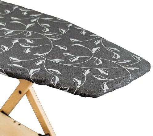 Copertina per Asse da Stiro, Compatibile con Foppapedretti, Colore Argento/Grigio, Ricambio Elastico, Tessuto 100% Cotone, 115 x 63 cm, Made in Italy