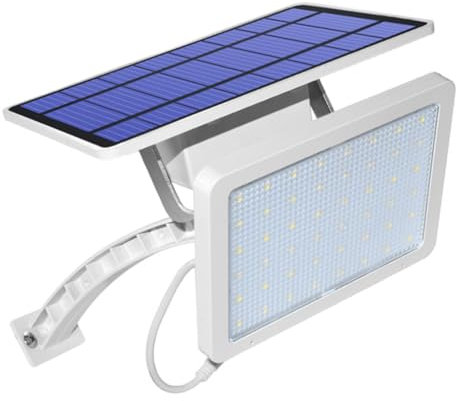 EXHUMKY Luce Da Giardino Solare Con Pannello Solare Lampada Da Parete Per Esterni Per Giardino Patio e Recinzione Colore Casual