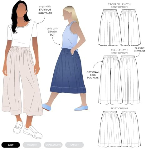 Style Arc Sewing Pattern - Rumi Woven Skirt and Pant (Sizes 10-22)