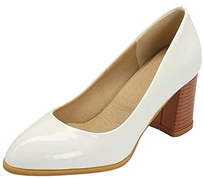 2026 Mother of The Bride - Zapatos de tacón para mujer, estilo Mary Jane, de piel transpirable, para invitadas de boda, cómodos, formales, de charol, para mujer, tacón medio, para viajes, inteligentes