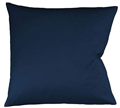 fleuresse Interlock-Jersey-Kissenbezug Uni Colours dunkelblau 6061 Größe 35 x 40 cm