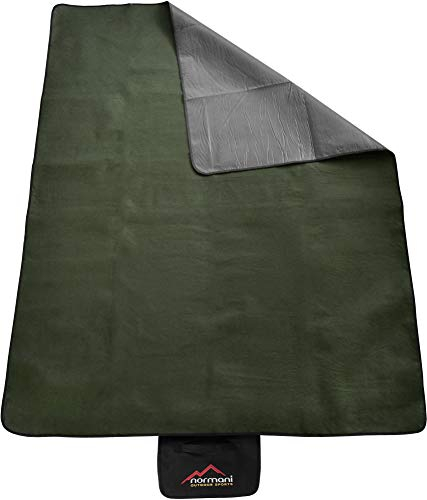 normani Outdoor Campingdecke Fleece mit Tragegriff wasserdicht isoliert Farbe Oliv