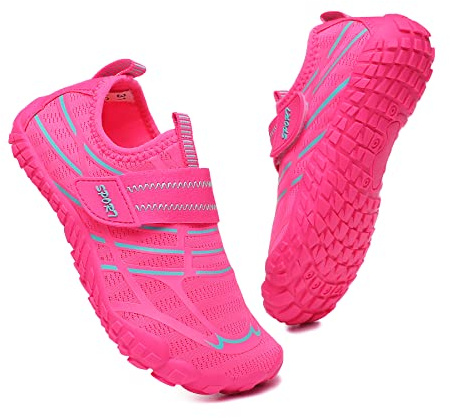 Water Shoes Kids Boys Girls Toddler little youth water boots Trainers Wide Toe Barefoot Shoes Non-SlipTrail Running Shoes Quick Drying Aqua Shoes for Beach Swimming Surfing Diving Pool Outdoor Sports