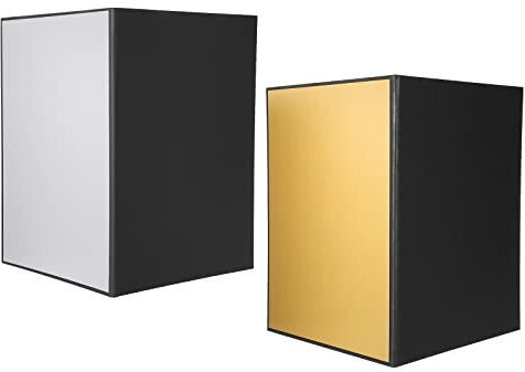 PATIKIL 11x8 Riflettore Fotografico Cartone 2 pz A4 Pieghevole Scheda Luce Diffusore Sfondo per Studio Foto Argento/Oro/Bianco/Nero