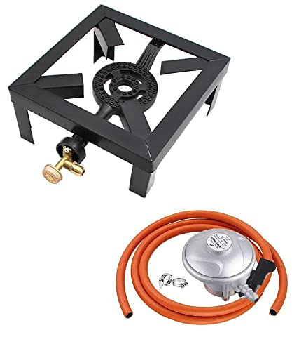 WinkWave 8 KW gaskokande ring gjutjärnsbrännare stor LPG-spis utomhus spis järnram bärbar brandkontroll spis