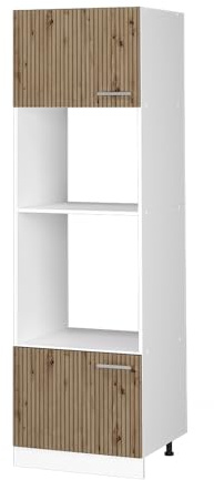 Vicco Armoire Micro-Ondes R-Line, Chêne Artisan, 60cm, pour Une Combinaison Libre au Sein de systèmes de Cuisine modulaires