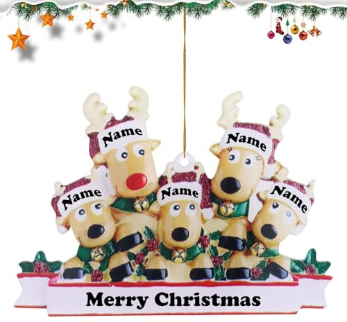 SPHERETRON Palla di Natale Personalizzata Ciondolo 2024 in Resina Sintetica - Decorazioni e Palline Con Nome per Albero di Natale