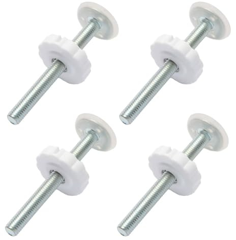 Barrière sécurité Enfant 4 pcs M10*100mm Tige filetée pour barrière bébé ou Animal de Compagnie Stair Gate Tendeur Vis Stair Gate escalier Extension Lead Screw Rods Kit de vis（Blanc）