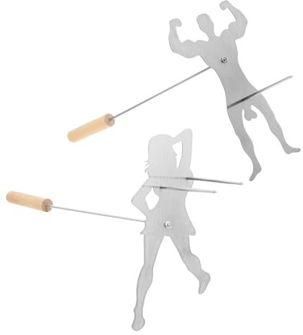 BEBEMOKO Brochettes Pour Barbecue Outils De Grillade Réutilisables Brochettes De Barbecue Longueurs Adaptées Usage Extérieur