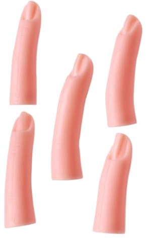 Ipetboom 5pièces Lot De Doigts Entraînement Silicone Pour Pratique Ongles Acrylique Doigt Entraînement Débutants Ongles