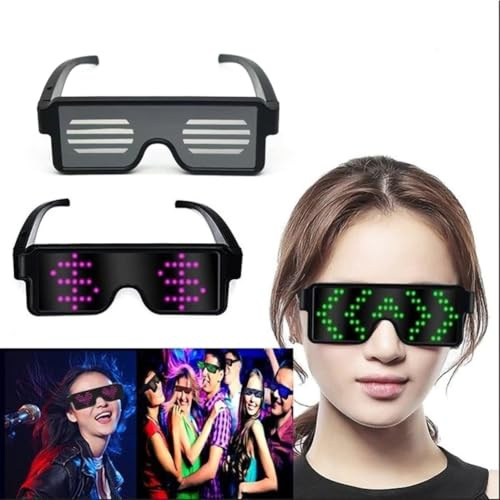 Générique Lunettes Lumineuses - Lunettes LED Éclatantes,Accessoires de Costume et Accessoires Photo pour Adolescents Adultes Fête Réunion Familiale Festival Célébration Vacances