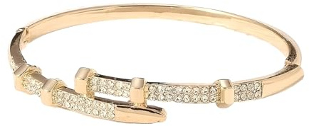 Rainway Bracelet à clous pour femme, plaqué or 18 carats, élégant bracelet ouvert en oxyde de zirconium, bracelet réglable, cadeau élégant pour homme et femme