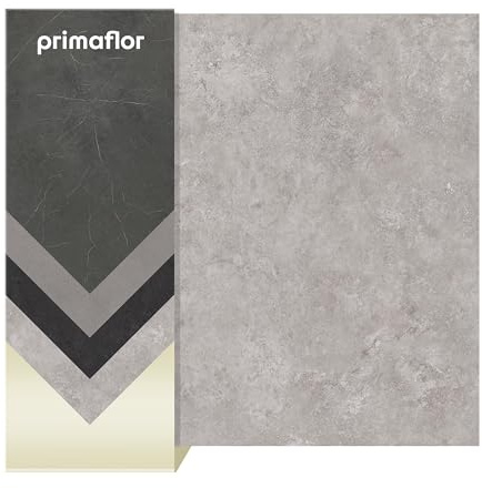 Primaflor PVC Boden Blacktex | 200x100cm | Casali 619M | Grau | 2,00 m Breite | Betonoptik | CV Bodenbelag Meterware | R10 | Brandschutzklasse Bfl-s1 | für Fußbodenheizung, Bad, Küche, Büro & Messe