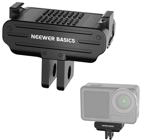 NEEWER Magnetic Quick Release Mount Adapter Compatible con dji OSMO Action 5 Pro 4 3 360, Cámara Acción Base Soporte Bracket Accesorios con 2 Puntas & 1/4 Rosca para Grabación Video Filmación, DP04