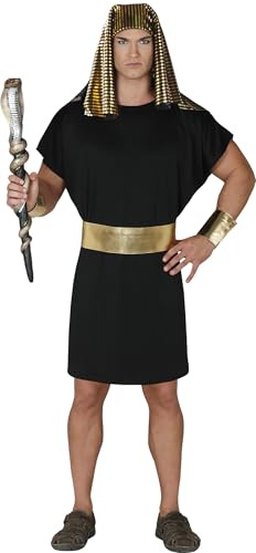 FIESTAS GUIRCA | Disfraz Egipcio Adulto (54-56/XL) - Túnica, Tocado, Brazaletes y Cinturón - Disfraces de Faraón y Emperador para Halloween, Carnaval y Fiestas Temáticas - Ideal para Hombre