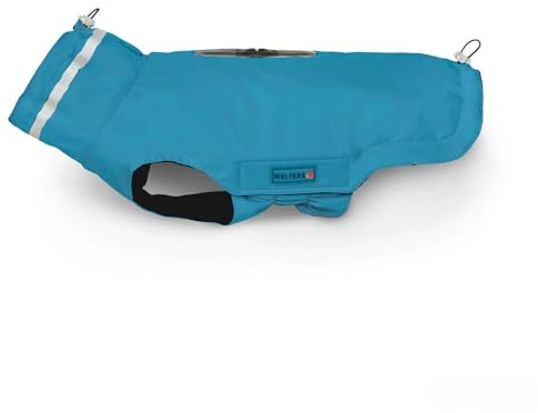 Wolters Outdoorjacke Modern Classic | Hundejacke die perfekt schützt bei Kälte und Nässe | Blau - Gr. 48 (Rückenlänge 46-48 cm)