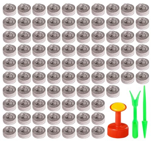 Pastiglie di Terriccio | 100 Pezzi di Cubetti per Semina e Coltivazione - Dischi Di Terriccio 30mm | Per Terrario Giardinaggio Indoor all'aperto Prato e