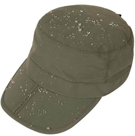 TOP-EX L/XL/XXL vattentät armékeps för män vikbart paraply militär cadet keps för golf löpning utomhus, Olivgrön, XL-XXL