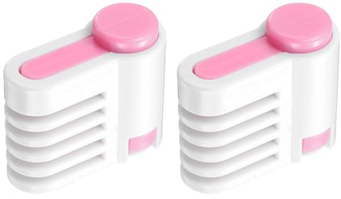 sourcing map 2 Pcs Cake Leveler Slicer, DIY Cake Slicer, 5 Layers Bread Leveler Cutter Kitchen Fixing Tools for Bread Toast Desserts Pastry DIY Baking, Pink