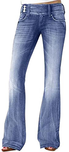 Generiska utsvängda byxor för kvinnor, sommarjeans, jeans för kvinnor, breda ben, lediga jeans med fickor, pull on denimbyxor, hög midja, stretch, fritidsbyxor, Y2K, lediga utsvängda byxor, vintage