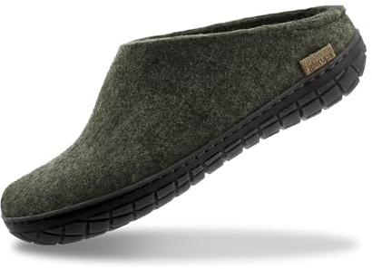 glerups dk Modell BR-02 Unisex-Adulto Zapatillas de Fieltro,Pantufla, Verde (Forest),40 EU