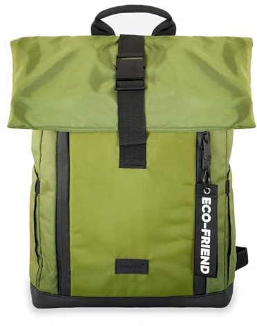 Dingbats* Notebooks - Roll Top Backpack - 25l - Passend Für 15 Laptop - Grüner Wald