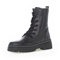 Gabor Damen Combat Boots, Frauen Stiefeletten,Wechselfußbett,Best Fitting,Lammfell,warm,gefüttert,Stiefel,Bootee,schwarz (Weiss),40 EU / 6.5 UK