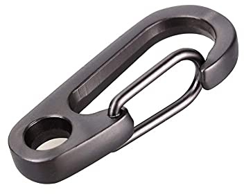Ejoyous Mini Carabiner, Titanium Alloy Snap Hook Key Ring Carabiner Keychain Snap Hook for Camping Hiking Fishing Traveling