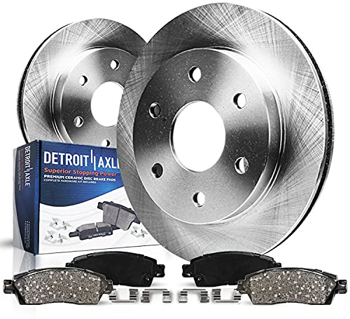 Detroit Axle - Rear Brake Kit for Ford 2015 2016 2017 F-150 (Electronic Parking Brakes) Disc Brake Rotors Ceramic Brakes Pads with Hardware Replacement : 13.23 inch Rotors